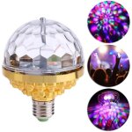 Zxpasra lampe led disco - ampoule rotative - lumi�re multicolore fa�on boule � facettes - culot e27