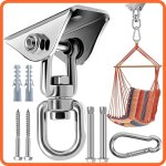 Zxpasra lourds crochet de plafond 360� rotation acier inoxydable crochet hamac suspension kit pour hamac, ...