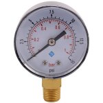 0 - 1bar 50mm jauge de pression d'eau manomtre 1 / 4 pouce npt fil - 50 - 15psi