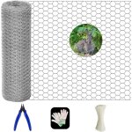 0, 4 x 10 m grillage hexagonal galvanis� pour cage � poulets, cl�ture de jardin, filet � volaille, avec ...