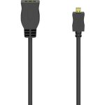 00205168 hdmi cble adaptateur [1x hdmi femelle - 1x hdmi mle d micro] noir 10 cm - hama