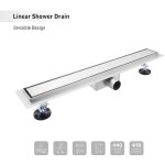 Bc - elec - 02s - 90 caniveau de douche 90cm en inox, sterfput de douche, rversible, hauteur ajustable ...