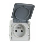 Prise de courant 2p + t eclips de protection legrand plexo composable blanc - 16 a - 250 v