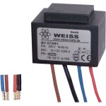 Weiss elektrotechnik - 07 / 053 transformateur d'alimentation compact 1 x 230 v 1 x 8 v / ac 10 va 1250 ...