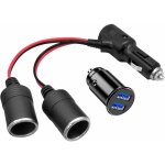 1  2 allume - cigare cble d'extension prise allume cigare socket mle vers femelle adaptateur splitter ...