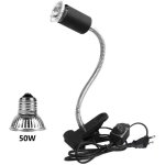 1 ampoules uva uvb 50w, lampe reptiles lampe tortue terrestre chauffante avec base longue 360�rotation ...