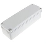 1 bo�te de d�rivation �tanche, plastique gris clair 250 x 80 x 70 mm, montage surface, ip65, ext�rieur ...