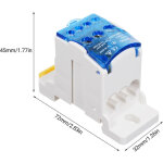 1 lot de borniers � vis 6 positions, avec couvercle, bo�te de jonction, d�rivation, rail din, connecteur ...