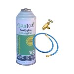 1 bouteille de gaz �cologique gasica 226gr + v2 + tuyau valve de remplacement r22, r32, r407c, r410a ...