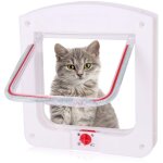 1 chati�re � fermeture magn�tique � 4 voies pour chats, grands chiens 22 x 20 x 3 cm, porte pour chien ...