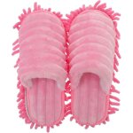 1 paire de chaussons unisexes pour le nettoyage du sol et la poussi�re - taille m 38 - 41 (rose)