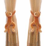 1 paire de crochets pour embrasses de rideaux singe rideau clips corde porte - accessoires pour rideaux ...