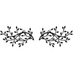 1 paire de feuilles d'arbre en m�tal, d�corations murales en forme de feuille d'arbre en m�tal motif ...