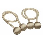 1 paire pinces � boucle magn�tiques pour rideau de fen�trebeige
