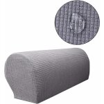 1 paire de protge - accoudoirs lastiques amovibles housses de canap (gris)