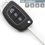 1 pi�ce emball� toy40 pour hyundai 3 touches elantra solarisi ix35 t�l�commande pliante cl� de voiture ...