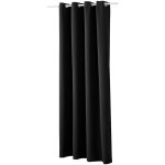1 pi�ce rideau occultant � ?illets pour fen�tre porte, thermique isolant, 135x225cm, noir vh5878sz - ...
