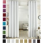 1 pi�ce rideau occultant en polyester, rideau opaque suspension � ?illets, 135x225cm, blanc, vh5866ws ...