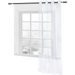 1 pice rideau voilage transparent  oeillets, dcoration pour fentre, 140x175 cm, blanc, vh5514ws - ...
