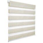 1 pi�ce store enrouleur double, fixation rapide sans per�age, isolant thermique, 70x150cm, h�tre vh5519bu ...