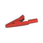 Sks hirschmann - ma 1 rt pince crocodile enfichable 2 mm ohne messkategorie rouge q24815