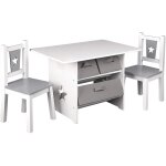 Woltu - 1 x table + 2 chaises pour enfants, combinaison de table et chaises avec 3 paniers de rangement, ... Woltu - 1 x table + 2 chaises pour enfants, combinaison de table et chaises avec 3 paniers de rangement, ...