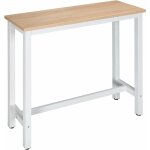 Woltu - table de bar 120x40x100 cm, table de bistrot, table � manger, structure en m�tal, plateau en ...