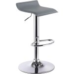 Nova - tabouret de bar woltu en similicuir , tabouret de bar pivotant, hauteur rglable, gris