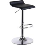 Nova - tabouret de bar woltu en similicuir , tabouret de bar pivotant, hauteur réglable, noir Nova - tabouret de bar woltu en similicuir , tabouret de bar pivotant, hauteur réglable, noir