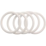 10 anneaux + agrafes - blanc laqu - diamtre 16