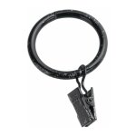 Lot de 10 anneaux 'pince' 12cm noir & argent