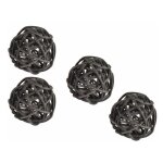Lot de 10 boules d�coratives 'rotin' 3cm gris