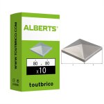 10 capuchons poteaux en bois carr 80x80mm mtal acier  souder alberts