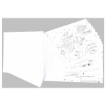 Lot de 10 cartes de nol 'a colorier' 14cm blanc