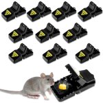 10 clips de piege a rat r�utilisables, hygi�nique efficace avec r�cipient d'app�t amovible, tapette souris ...