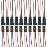 10 kits 2 broches voiture �tanche connecteur �lectrique avec fil, voiture fiche etanche, �tanche � la ...