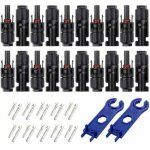10 paires mc4 connecteur m�le / femelle pour syst�mes photovolta�ques de c�ble de panneau solaire, panneaux ...