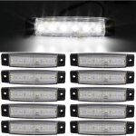 10 pcs 9, 7 cm 6 led c�t� 12v led marker remorque feux de gabarit pour camion, marqueur lumi�re ambre, ...