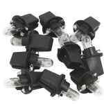 10 pcs dc 12v 1, 2w t5 ampoule tableau de bord jaune clair pour voiture interne