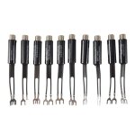 10 pcs uhf vhf fm 75 - 300 ohm adaptateur d'antenne tv transformateur correspondant c�ble coaxial