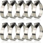 10 pièces collier de serrage tuyau réglable 27 - 51 mm , 304 collier de serrage inox, métallique, pour ... 10 pièces collier de serrage tuyau réglable 27 - 51 mm , 304 collier de serrage inox, métallique, pour ...