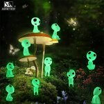 10 pices extrieur brillant lumineux fantme arbre elfes micro paysage figure ornement miniature jardin ...