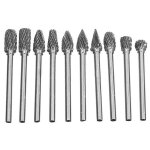 10 pi�ces fraises rotatives carbure tungst�ne 1 / 8  (3mm) pour d�coupe, gravure et meulage bois / m�tal ...