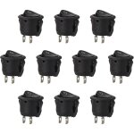 10 pi�ces interrupteur � bascule rond verrouillage commutateur spst bouton 2 broches ac 6a / 125v 3a ...