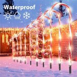 10 pièces noël canne lumières, solaire bonbon canne lumières canne bonbon marqueur chemin décoration ... 10 pièces noël canne lumières, solaire bonbon canne lumières canne bonbon marqueur chemin décoration ...