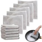 10 pices torchon multifonctionnel en fil mtallique anti - rayures, torchon vaisselle, torchon en fil ...