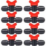 10 pi�ces vanne commutation d'irrigation, irrigation pipe valve switch, robinet jardin en plastique pe, ...