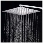 10 pouces / 25cm pommeau de douche carr� fixe, t�te de douche � diffuseur fixe en acier inoxydable 304 ...