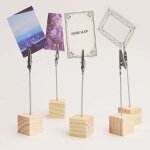 10 supports porte photo pince base de cube en bois lger mmo papier photo clip avec fermoir pince alligator ...