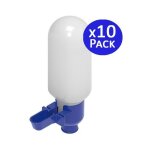 Lot de 10 abreuvoir pour pigeons en plastique blanc 0, 5 litres Lot de 10 abreuvoir pour pigeons en plastique blanc 0, 5 litres